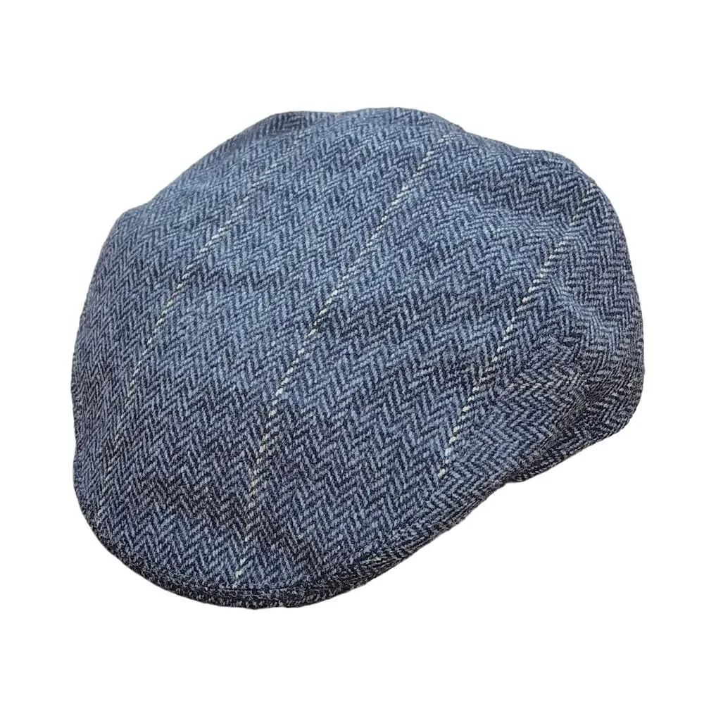 Vintage Alexanders of Scotland Pure Lambswool Newsboys Cap Tweed Herringbone - Picture 2 of 8